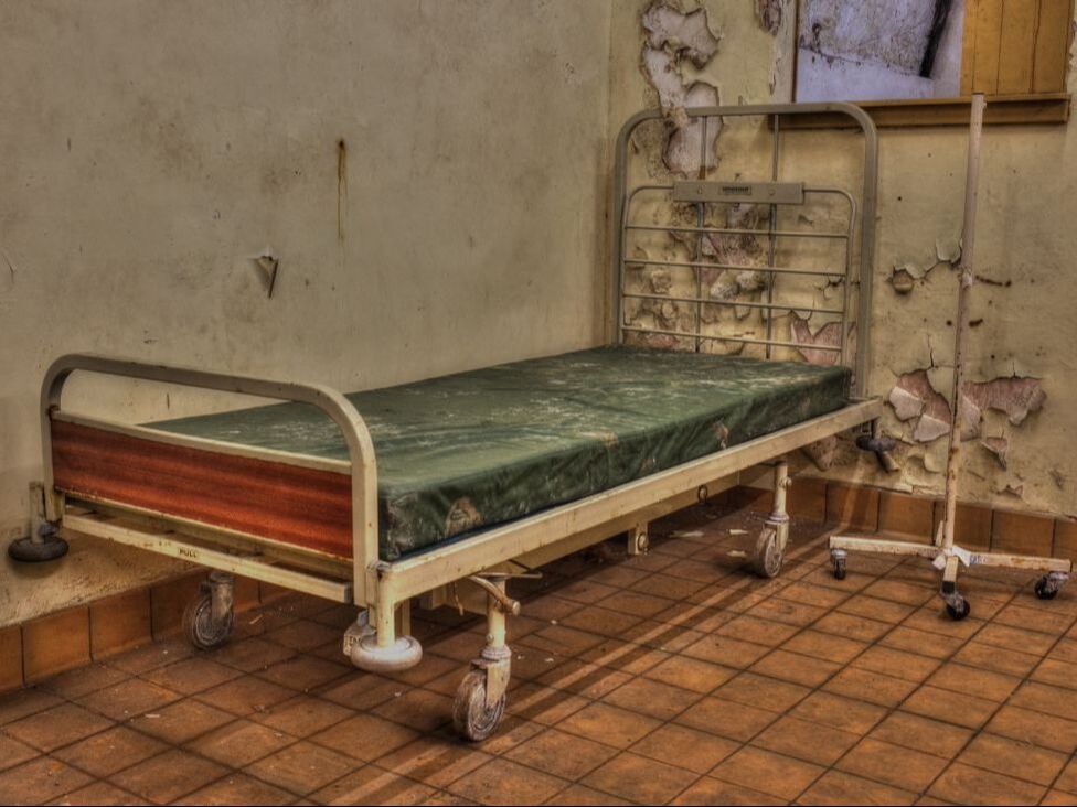 old hospital bed