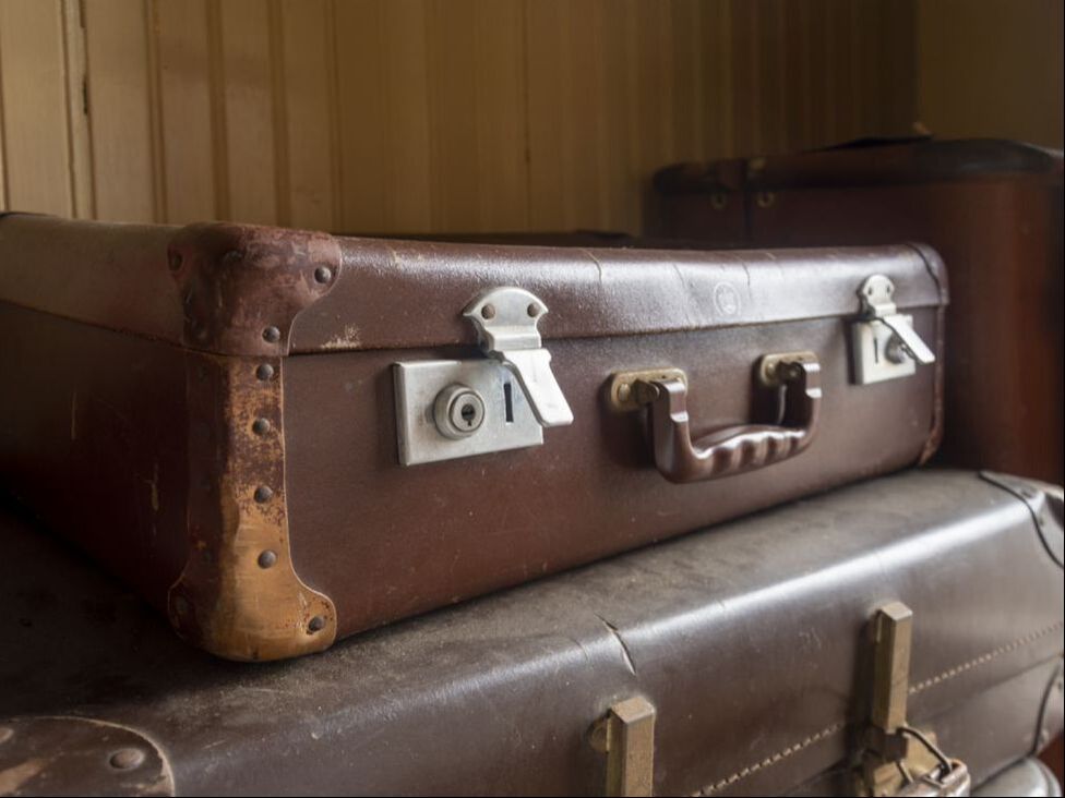old luggage, suitcases