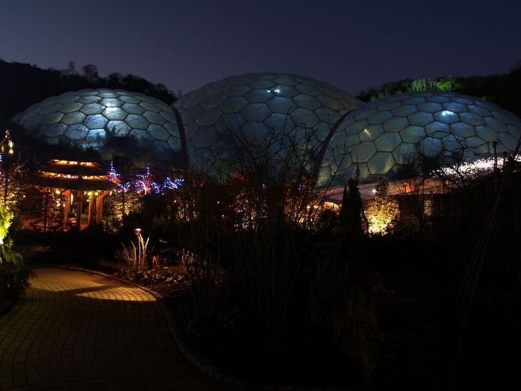 Eden Project Cornwall by night