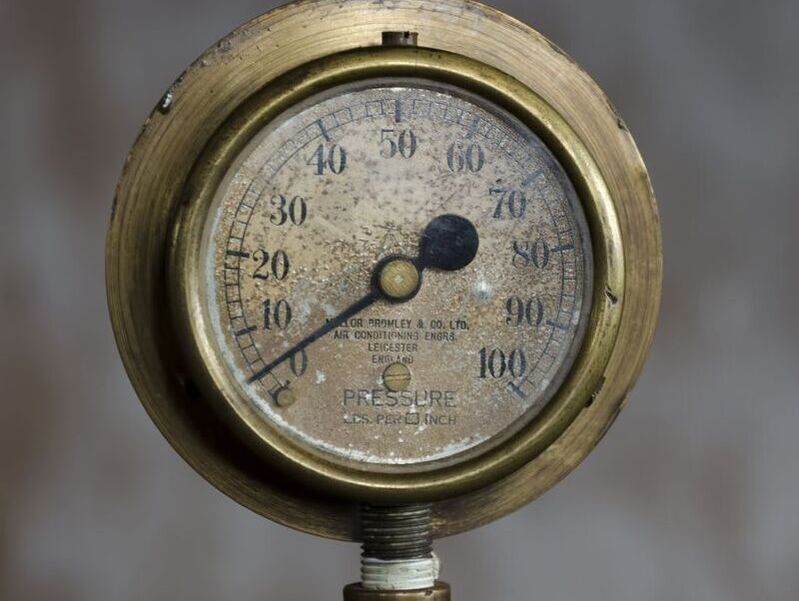 retro brass pressure valve