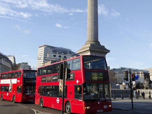 Red Bus Trafalgar Square London