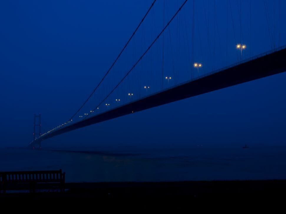 Humber bridge by night