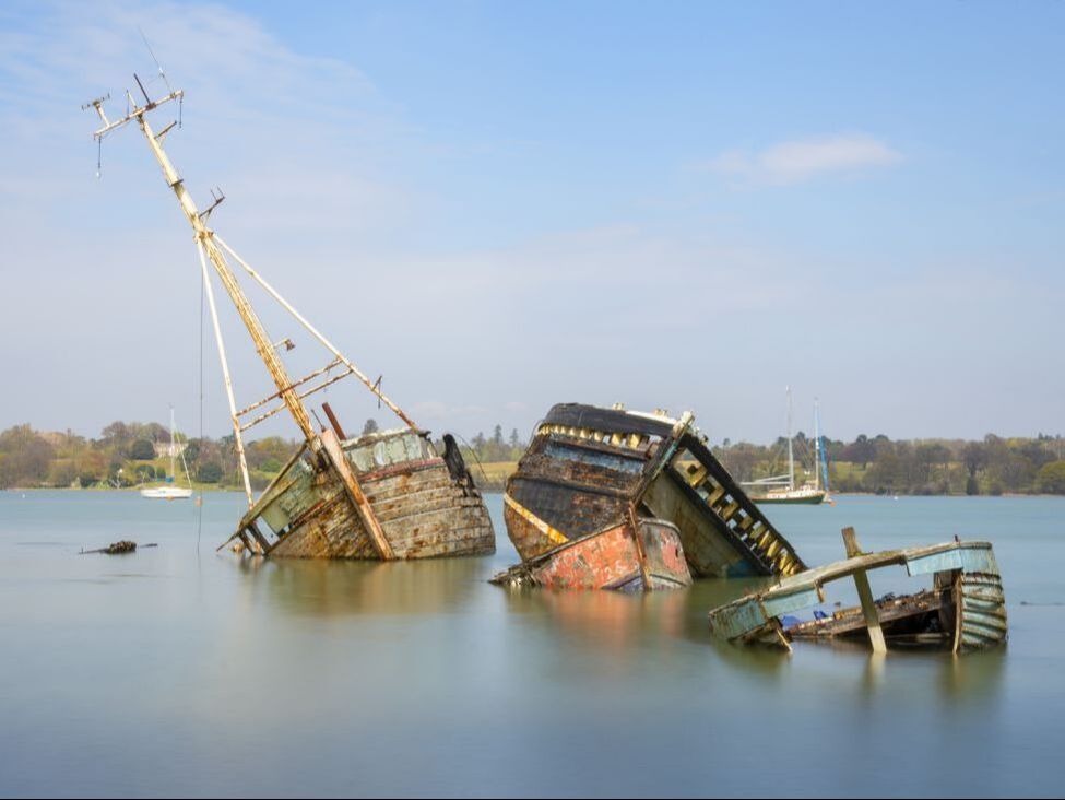 Pin Mill wrecks Suffolk