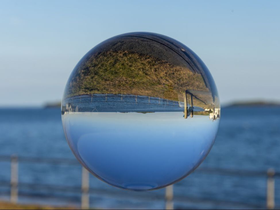 lens ball seascape