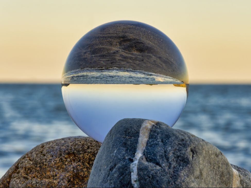 lens ball seascape