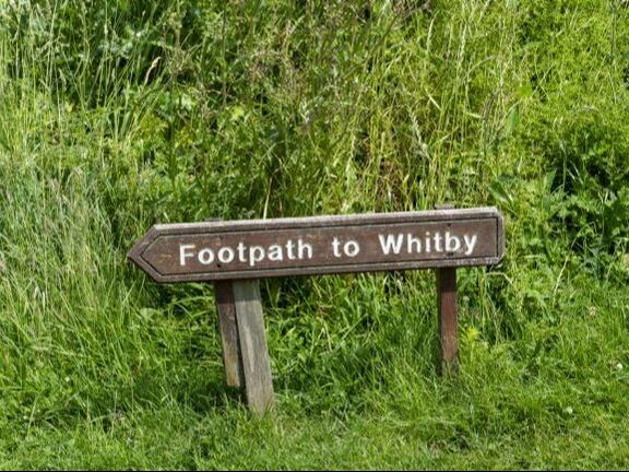 whitby footpath sign